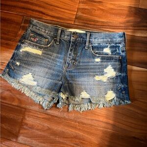 👖 NWT Hollister Distressed Denim Cutoff Shorts y2k brand new with‎ tags (0814)